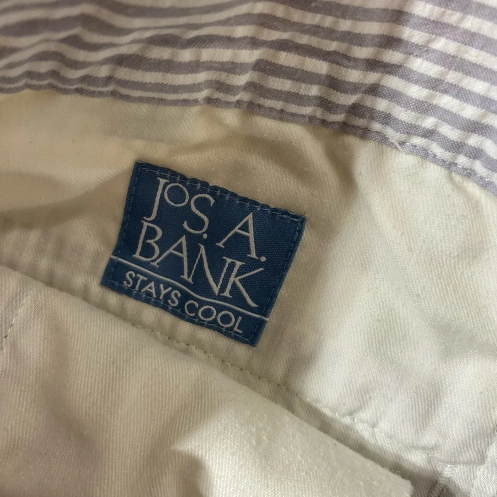 Jos. A. Bank Gray Pinstriped Men's Shorts 38 (HD)